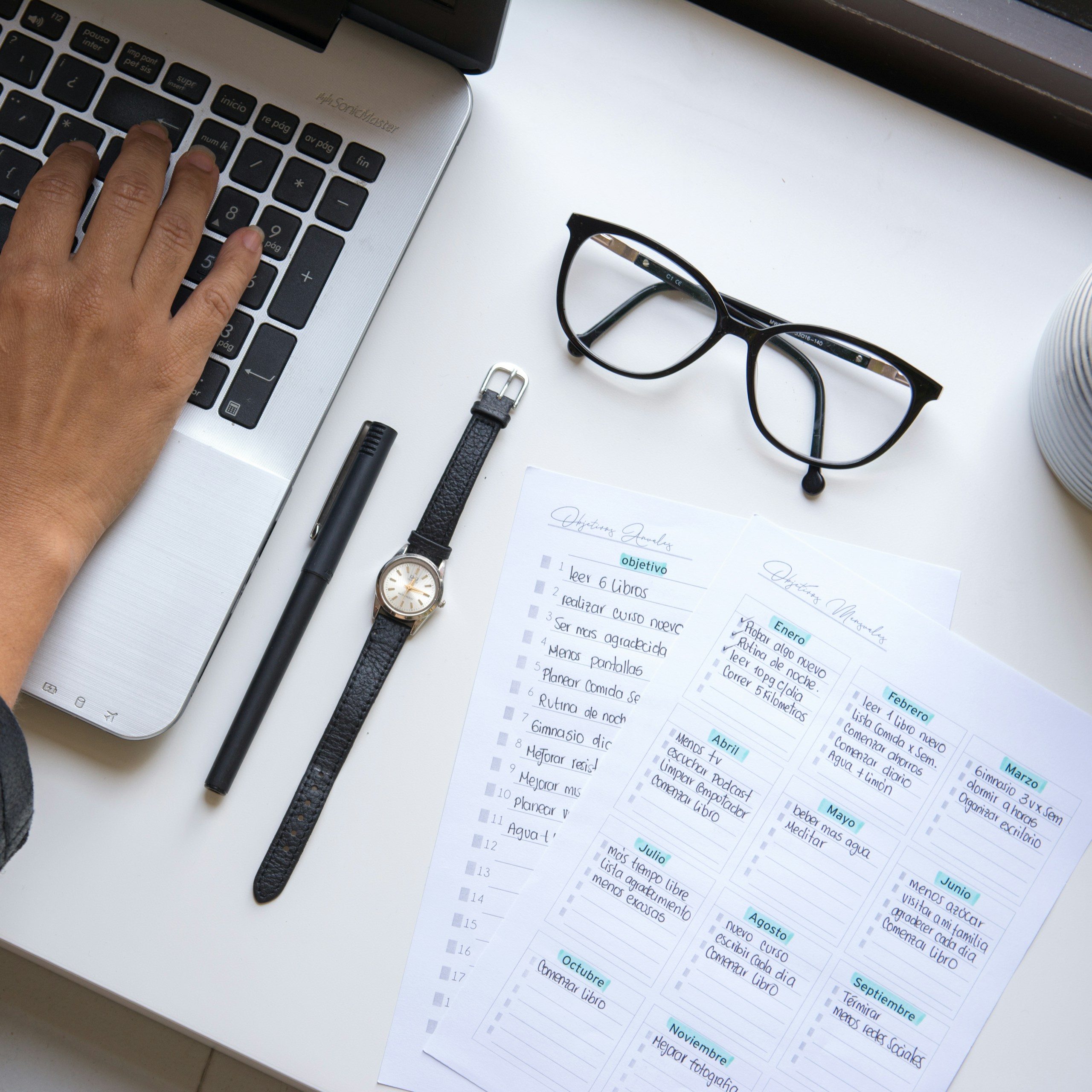 AIO SEO Checklist on office desk of person preparing for SEO Shift, AI SERP optimization AI-driven SEO, and hybrid SEO
