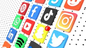 social media icon grid - social media search, TikTok SEO, Instagram search, social SEO, business discoverability