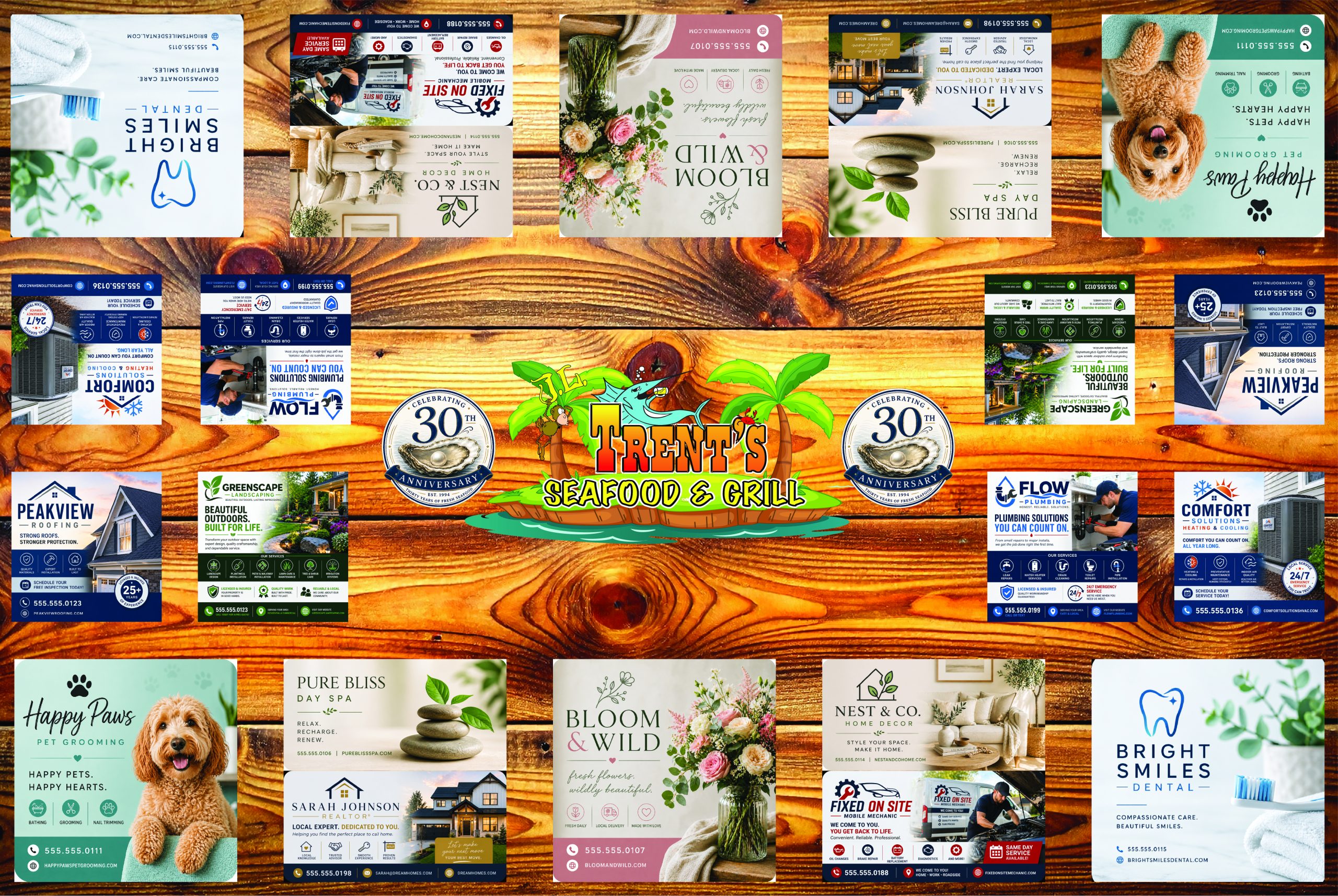 table top ad sample table